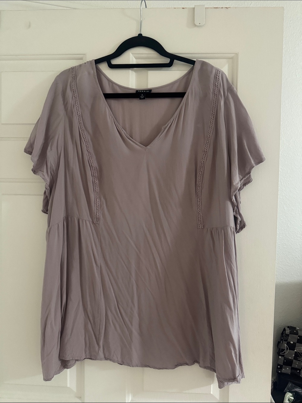 Atmosphere Soft Mauve V-Neck Flutter Sleeve Blouse